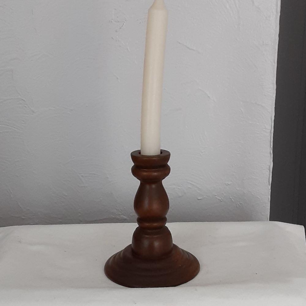 V1intage wooden candleholder - Picture 2 of 5